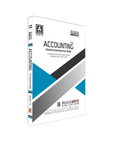 Cambridge AS & A-Level Accounting (9706) Revision Notes by M Nouman Malik R&W 114