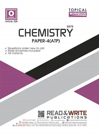 Cambridge O-Level Chemistry (5070) P-4 ATP Topical by Editorial Board R&W 228