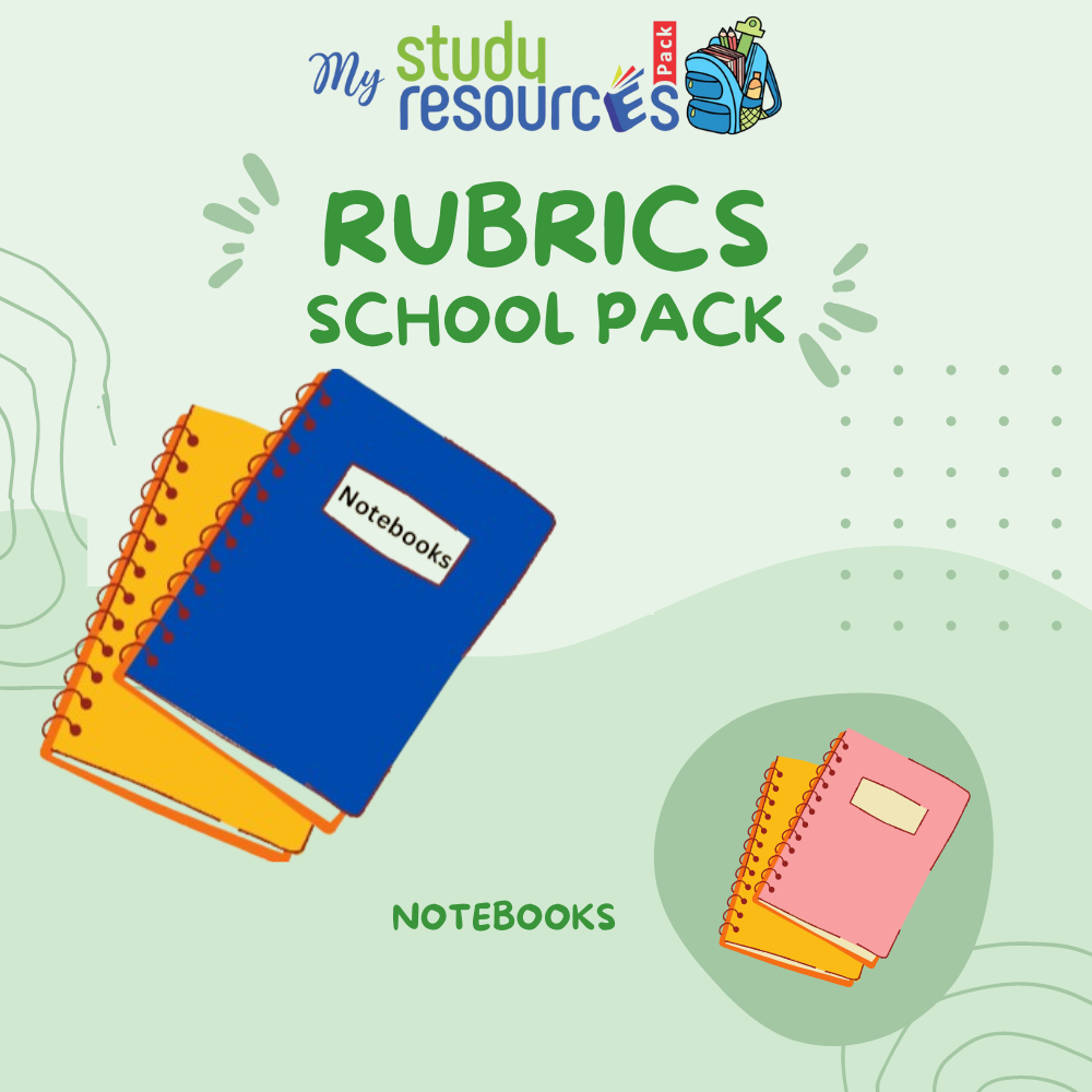 Rubrics School Kinder Garten NoteBooks Pack