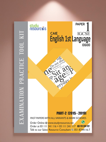 Cambridge IGCSE English 1st Language (0500) P-1 Past Papers Part-2 (2015-2019)