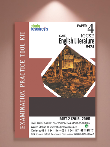 Cambridge IGCSE English Literature (0475) P-4 Past Papers Part-2 (2015-2019)