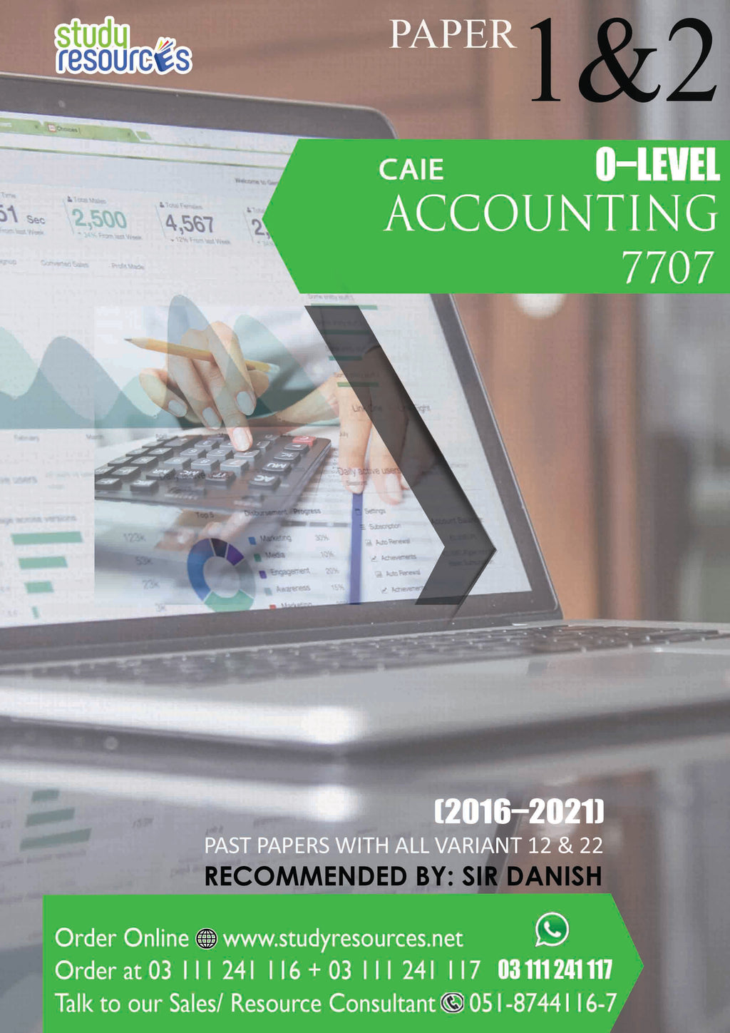 Cambridge O-Level Accounting (7707) P-1&2 Past Papers Variant-12&22 (2016-2021)